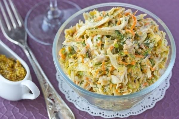 Салаты с копченой грудкой рецепты вкусные 133