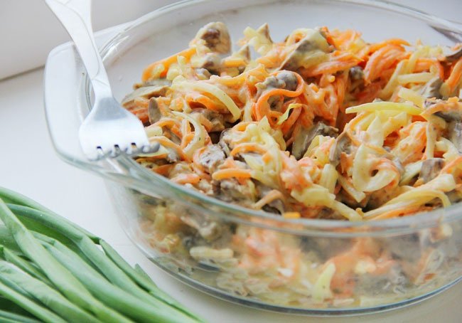 Салат сердце с курицей Салат сердце с курицей