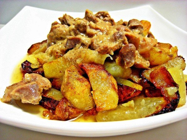 желудки куриные с картошкой рецепт в мультиварке