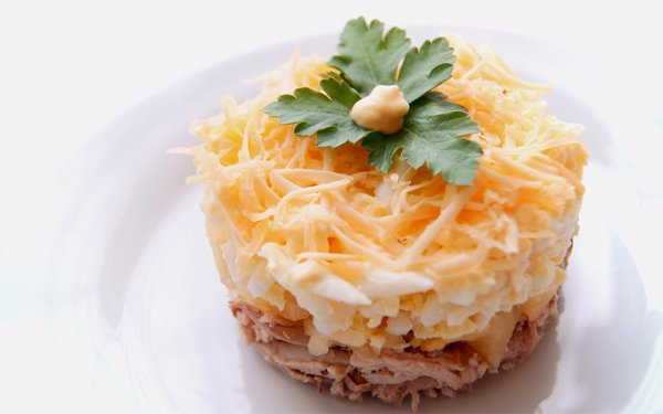 салат из курицы с грибами самый вкусный рецепт