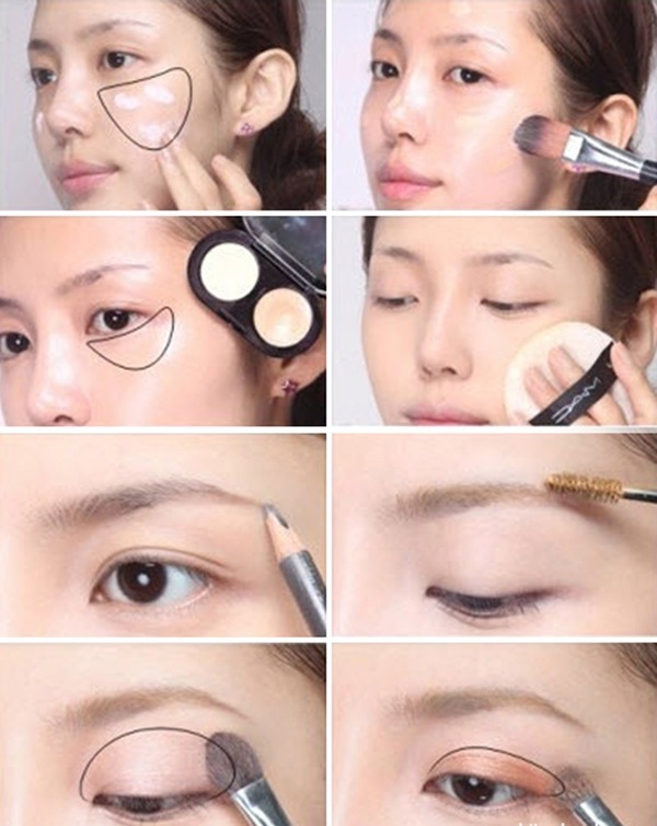 Макияж японский макияж большие глаза