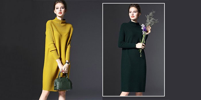 С чем носить вязаное платье: стильные варианты с фото