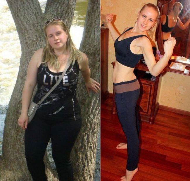 весы до и после похудения